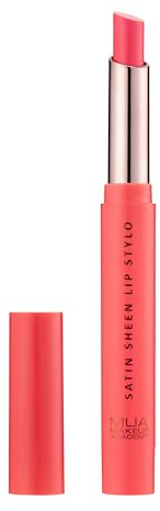 MUA Satin Sheen Lip Stylo Lipstick, Romance (Pack of 1) | Soft Bubblegum Pink, Hydrating Satin Finish, Highly Pigmented, Vegan & Cruelty Free
