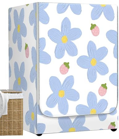 Coperture per lavatrice e asciugatrice, motivo floreale, in tessuto Oxford, impermeabile, antipolvere, per esterni, resistente, isolamento termico, protezione solare, cerniera per balcone, motivo