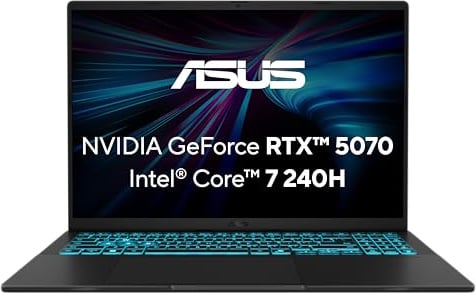 ASUS V16 V3607VP Gaming Laptop | 16 WUXGA 16:10 144Hz IPS Display | Intel Core 7 240H | 32GB RAM | 1TB SSD | NVIDIA RTX 5070 | Win11 Home | QWERTZ | Black | 3Monate GamePass