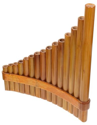 SUPVOX Rohr Panflöte aus natürlichem Holz für Anfänger Linkshänder Handpoliert Langlebiges Holzblasinstrument Pädagogische Musikflöte für Familien