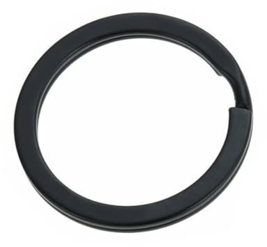 Freessom Lot de 50pcs Anneau Porte Clefs Clé 25mm Noir Solide INOX Brisés Plat Voiture Maison Organisation Artisanat