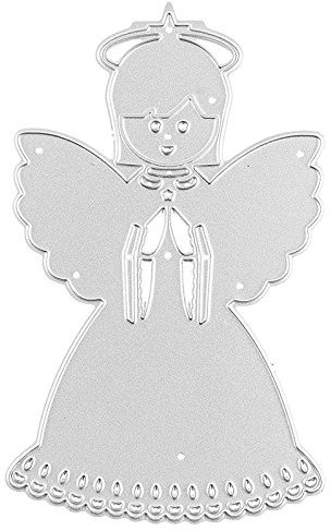 Ideen mit Herz Stanzschablone, Engel, 10,3cm x 6,1cm, passend für gängige Stanzmaschinen | Schablone zum Gestalten von Geschenkanhängern, Grußkartenauflegern | Schutzengel, Weihnachten, Advent