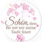 48 runde Design Etiketten - Schön, dass Ihr mit mir meine Taufe feiert Rosa- Aufkleber als Dankeschön Gastgeschenk für Gäste