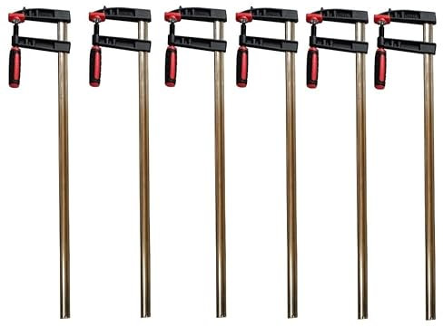 Lot de 6 serre-joints professionnels 800 x 120 mm