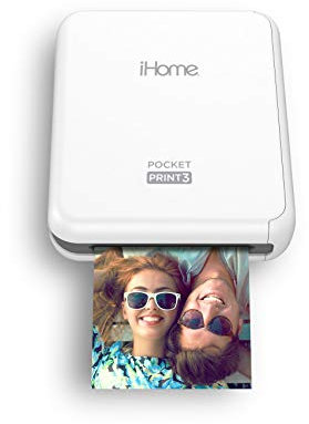 iHome PocketPrint3 Imprimante photo mobile Carrée 7,6 x 7,6 cm Blanc