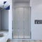 AQUABATOS® 120x195cm Duschtür Nische 3 teilige Schiebetür Dusche ohne Seitenteil Dreiteilige Gleittür Nischenschiebetür Duschwand Glas Nischentür 6mm klarglas Easy-clean Lotus effekt Beschichtung