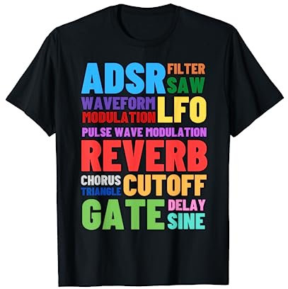 Analog Modular Synthesizer Wörter Techno Rave Synth Nerd T-Shirt