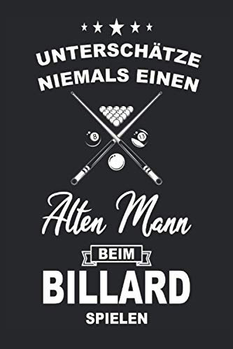Billard Snooker Pool Billardkugel Queue Geschenk Notizbuch