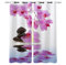 Blickdichte Gardinen 2 Stücke 91.5x215 cm Lila Orchidee und Zen Verdunkelungsvorhang Lichtundurchlässige Vorhang mit Ösen für Schlafzimmer Geräuschreduzierung für Fenster Wohnzimmer Schlafzimmer
