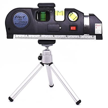 OKBYY Mehrzweck-Laserwaage - Messen Sie 8ft/250cm Standard-Metrisches Maßband Spirit Horizon Laser-Maßband mit Stativ und Clip zum Aufhängen von Fotos Regale installieren Böden verlegen Tapeten