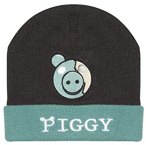 Popgear Piggy Zombie Mütze, Kinder, One Size, Grün Schwarz, Offizielle Handelsware