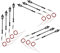 Harilla 10/pcs 1:100 Mini Modellbahn LED Straßenlaterne Landschaft Architektur Garten Eisenbahn Laternenpfahl Gebäude Modell Diorama HO Scale, Warmer LED-Einzelkopf
