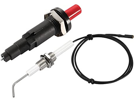 sourcing map Igniter Kit Push Button Gas Grill Stove Ignitor with Wire Length 300mm Spark Generator