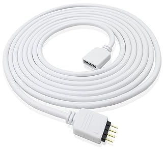 iYueMps 1m RGB LED Extension Cable 4 Pin Quick Connector for 5050 3528 2835 LED Strip