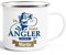 SpecialMe® Emaille-Tasse Name Geschenk Angeln Spruch Die besten Angler heißen Wunschname personalisierte Geschenke weiß-metall Emailletasse
