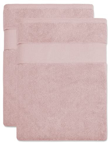 BANANALU Saunatuch XL - XXL 100x180cm Qualität 100% Baumwolle 600g/m2, 2 Stück, Primrose Pink 12-2904, 100x180cm, 600g/m2
