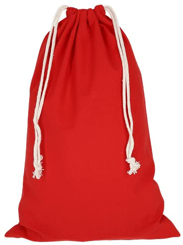 TEXXILLA Zuziehbeutel - Baumwolle | OEKO-TEX 100 zertifiziert | 40x50cm | Jutebeutel | Einkaufstasche | unbedruckt, Farbe:rot