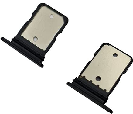 jbTec Dual SIM-Tray kompatibel mit Google Pixel 6 - Kartenhalter Slot Schlitten Card Rahmen Simkarte Fach, Farbe:Schwarz