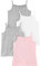 Simple Joys by Carter's Mädchen Tops, Pack of 4 Baby und Kleinkind Tank Top, Grau Meliert/Hellrosa/Weiß, 4 Jahre (4er Pack)