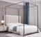 Mengersi Betthimmel Bettrahmen King Size, Betthimmel Rahmen Pfosten Bettstangen, Betthimmel Bettvorhänge Rahmen Betthalterung Fit für Metallbett Holz Bett Schlafzimmer Dekor, Schwarz