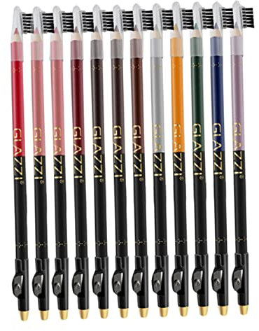FOMIYES 12st Lipliner Eyeliner Schwarzer Augenstift Matt Eyeliner-futterwerkzeug Lipliner-stifte Grauer Augenbrauenstift Kosmetischer Stift Schminkstift Kosmetika Pulver Lippen