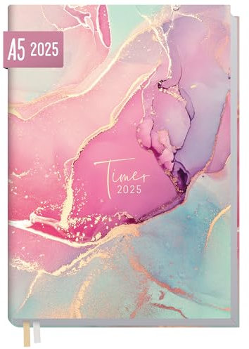 Häfft® Chäff-Timer Classic Kalender 2025 A5 Silky Pink Buchkalender, Terminplaner, Terminkalender, Wochenplaner für 12 Monate: Jan. 2025 bis Dez. 2025 - nachhaltig & klimafreundlich