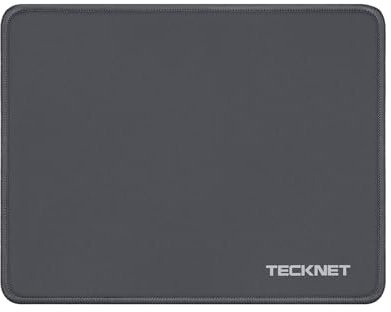 TECKNET Mauspad, 280 x 210 mm Gaming Mousepad mit Wasserdicht und Rutschfester Gummi für PC-Büro, Arbeit, Gaming, Studium, Laptop, Computer, Zuhause-Dunkelgrau