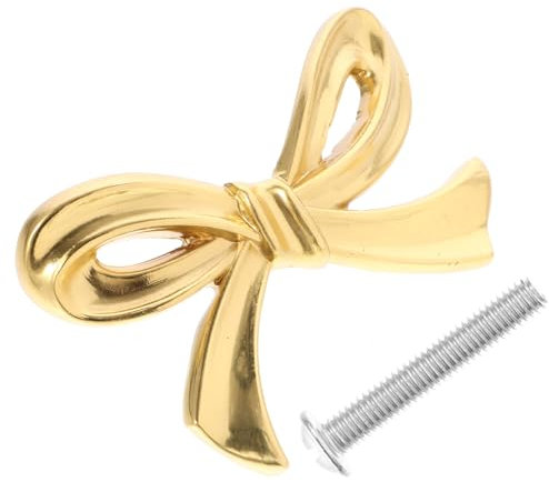 Vintage Messing Schrankknopf im Schleifen Design für Schubladen und Küchen