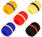 Generisch MZW4032 Mikrofon Windschutzscheibe für alle Sennheiser Evolution Series Drahtloses Mikrofon Handsender, in Orange, Schwarz, Blau, Rot und Gelb, 5 Stück