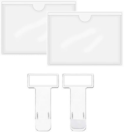 EIHI 2 Porte Vignette Assurance Auto Transparent 15,6CM*22CM Carte Handicapé pour Pare-Brise Support Adhésif pour Support carte handicapé pare brise, 2 Support de Stationnement et Carte de Parking