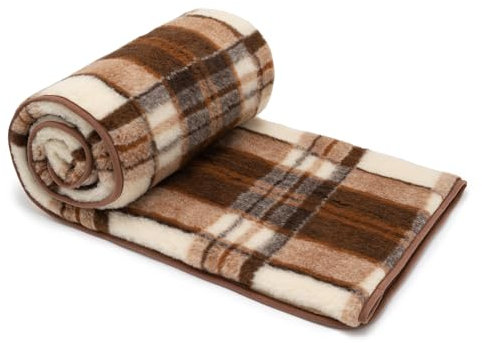 Merino Wolldecke Schurwolle 160x200 cm - Kuscheldecke aus 100% Merino Schafwolle - Groß und Flauschige Decke Wolle - Gewicht 500g/m2 - Atmungsaktives Material