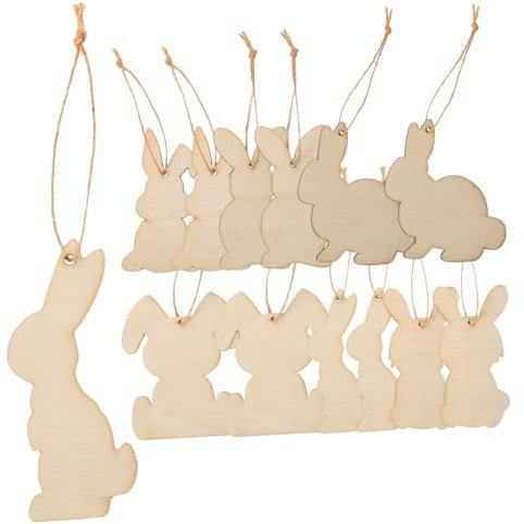 HAPINARY 36stücke Holzscheiben Dekorationen Unvollendete Holzschnitt Malerei Und Basteln Für Osterfest Und Kreative Projekte