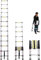 Aluminium-Teleskopleiter für Dachzelt, Wohnmobil, Dachboden, Dachboden, ausziehbare Teleskopleiter für den Außenbereich, 8 m/7 m/6,2 m/5 m/4 m/3,8 m/2,6 m, 150 kg Tragkraft, stabil und sicher