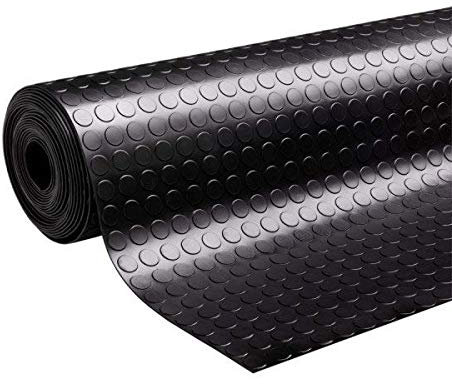 Lucatex - Rollo 1x3m pavimento Suelo Goma circulos 3mm Profesional - Suelo para talleres, comercios, garajes, colegios, embarcaciones - Suelo Antideslizante, Aislante y antiestático