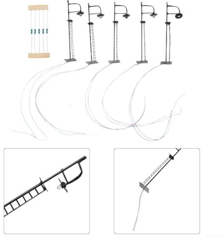 Scenery Lampen für N-Spur 5 Stück inkl. passenden Widerständen