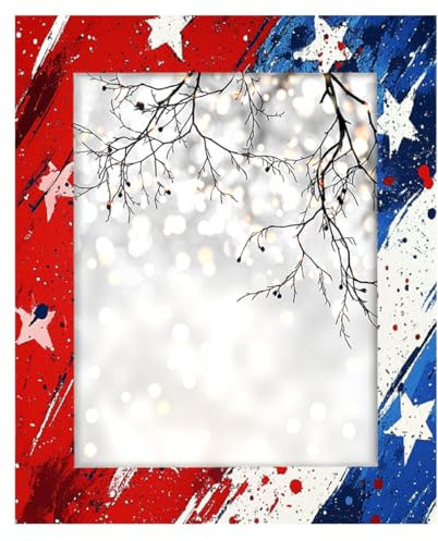 Bilderrahmen für Tischplatte, Unabhängigkeitstag, 4. Juli, USA-Flagge, Holz-Bilderrahmen zum Aufhängen an der Wand, Familie, Freunde, Hochzeitsgeschenk, 28,9 x 35,6 cm