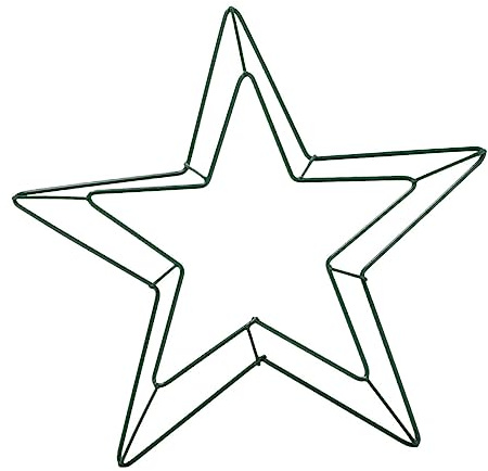 CLISPEED Five Pointed Star Wreath Frame Metal Ring DIY Wire Garland Accessory for Christmas Front Door Wreath Crafts Holiday Decoration Loop for Creative Floral Arrangements