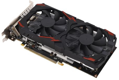 Eacam Scheda Grafica 580, Silenziosa Plug and Play Dual Fan da 8 GB GDDR5 PCI-E PCI-E Computer Gaming Schede per PC Desktop, 11 Vista, VIN SUPPORTO (580 8G D5)