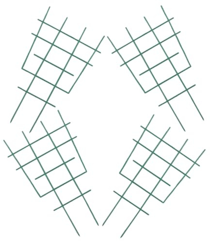 FUTUREORYY 4 Stück Teiliges Kunststoff Pflanzen spalier Gartenspaliere Pflanzengitter Rankhilfe für Kletterpflanzen Wie Rosen Erbsen Zaunstütze für Balkon und Topfpflanzen