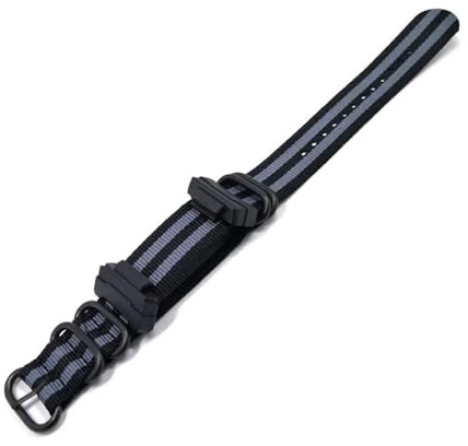 FNBDDX Nylonband Passend For Casio For G-Shock GA100 GA400 DW5600 M5610 Adapter Gummianschluss 16 Mm Ersetzen Sie Das Band(Black grey)