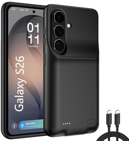 Fraternize Battery Case for Samsung Galaxy S26 Ultra, 10,000 mAh Rechargeable Portable Charging Case with the with Charging Shell for External Battery (Galaxy S26 Ultra)