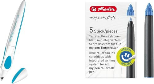 Tintenroller my.pen / Ocean Blue + 5 Ersatz Tintenrollerpatronen