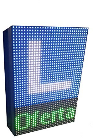 Rótulo LED programable Autoescuelas (32x48 cm) RGB/Pantallas electrónicas de logo y texto/Carteles publicitarios exterior/Letreros luminosos/L autoescuela con efectos
