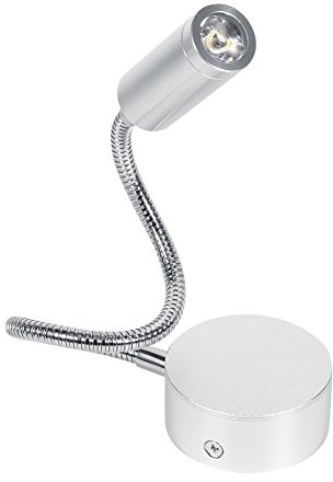 Zerodis Led Bett Lampe minimalistischen LED Bett lesen Arbeitslicht Lampe Dimmbar Touch Switch Kopfteil Wand mit flexiblen Schwanenhals für Kopfteile Home Office Studio Hotels(Warmweiß-1W)