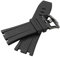Richie strap 28 mm AP schwarzes Silikon-Gummi-Uhrenarmband mit Faltschließe für Audemars Piguet Royal Oak Diver, Schwarze Schnalle, Armband