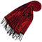 Lorenzo Cana Pashmina Schal Schaltuch gewebtes Paisleymuster 70 cm x 180 cm Tuch Naturfaser Rot Schwarz 93316