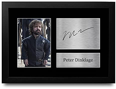 HWC Trading Peter Dinklage A4 Incorniciato Firmato Regalo Visualizzazione Delle Foto Print Immagine Autografo Stampato Per Game Of Thrones Tv Show Fan