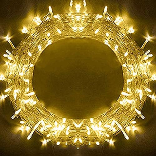 Plug in Fairy Lights, 20m 200 LED String Lights Mains Powered 8 Modes Christmas Tree Lights Waterproof Outdoor Indoor Decoration for Garden Bedroom Festival Party Holiday Wedding Xmas Gift(Warm White)