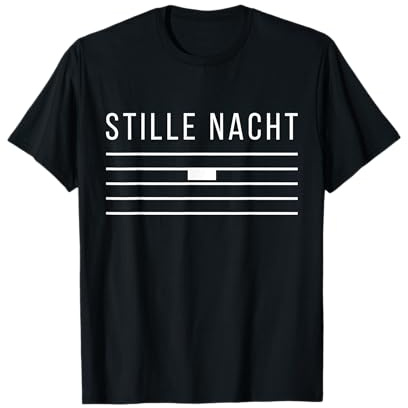 Stille Nacht Witziges Musiker Weihnachts Musik Design T-Shirt