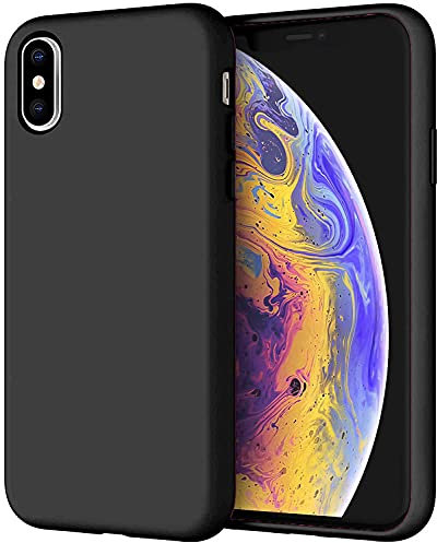 Silicone Matte TPU Case Cover For Apple iPhone XS Max (Black)